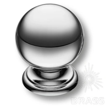 Brass Ручка кнопка 8352-400 глянцевый хром фото 1