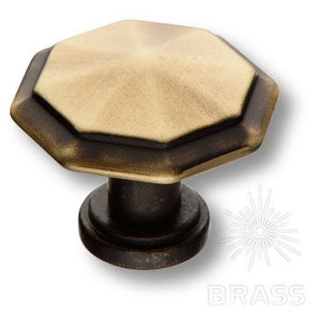 Brass Ручка кнопка 15.309.01.04RA состаренная латунь фото 1