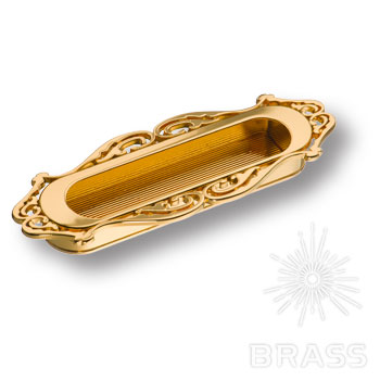 Brass Ручка врезная 15.101.96.19 глянцевое золото 96 мм фото 1