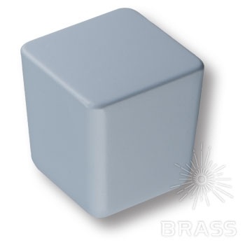 Brass Ручка кнопка 8151-680 BLUE матовый голубой фото 1
