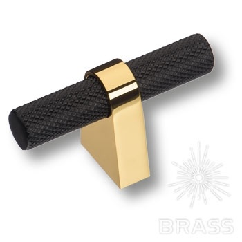 Brass Ручка кнопка 8965 0008 GL-AL6 глянцевое золото / чёрный фото 1