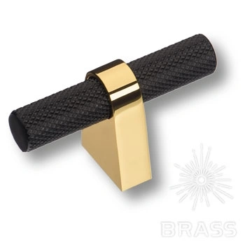 Brass Ручка кнопка 8965 0008 GL-AL6 глянцевое золото / чёрный фото 1