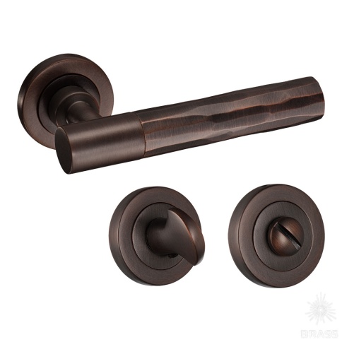 Brass Ручка дверная в комплекте с заверткой для ванной комнаты 02145-012W латунь фото 1