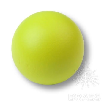 Brass Ручка кнопка детская 445VE2 шар салатовый матовый фото 1