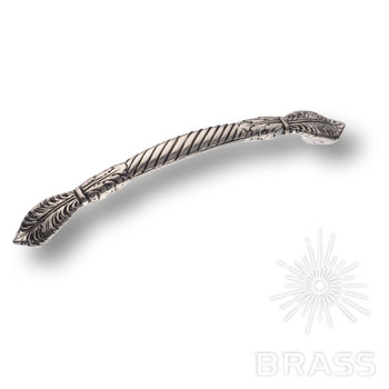 Brass Ручка скоба 15.858.160.27 античное глянцевое серебро 160 мм фото 1