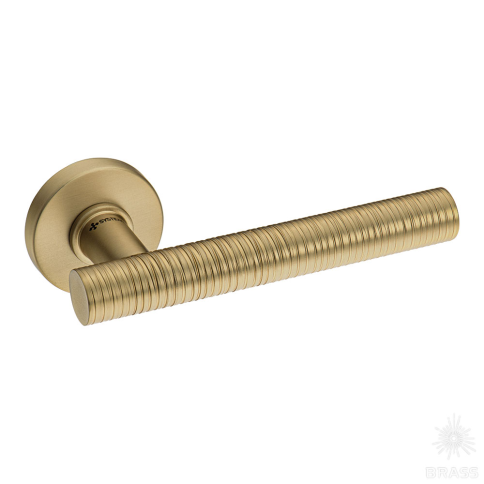 Brass Ручка дверная HA184VRO12 GB GRIP-V матовая латунь фото 1