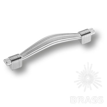 Brass Ручка скоба 7492-400 глянцевый хром 96 мм фото 1