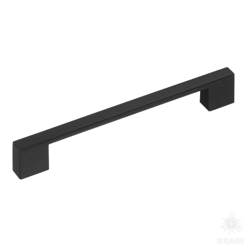 alt="Купить Ручка скоба 1040-160-Brushed Matt Black брашированный черный 160 мм Brass. Мебельная фурнитура оптом и в розницу в Иванове"