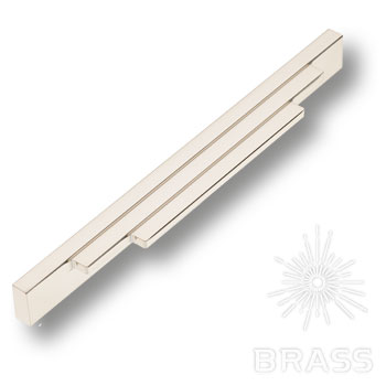 Brass Ручка накладная 9429 0224 PN глянцевый никель 224 мм фото 1