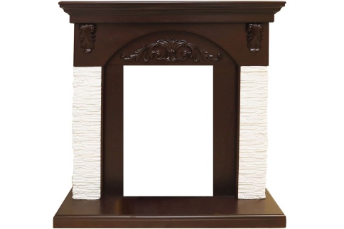 Портал Bern Сланец мелкий белый / Темный дуб Royal Flame фото 1