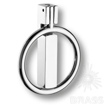 Brass Ручка кольцо 901-Chrome глянцевый хром 32 мм фото 1