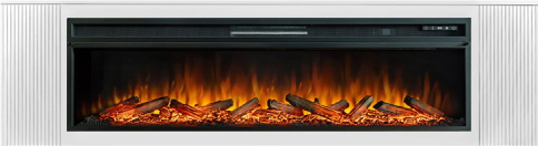 Каминокомплект Портал-тумба Madison (Разборный) - Бьянко белый с очагом Vision 60 LOG LED фото 7