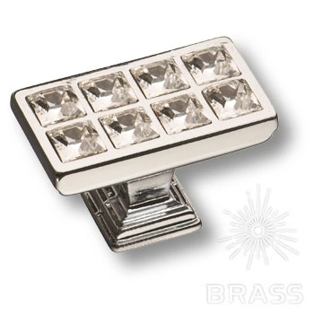Brass Ручка кнопка 15.349.00.SWA.07 глянцевый хром с кристаллами Swarovski фото 1