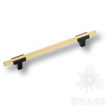 Brass Ручка рейлинг 778-160-Matt Black-Matt Gold черный-сатинированное золото 160 мм фото 1