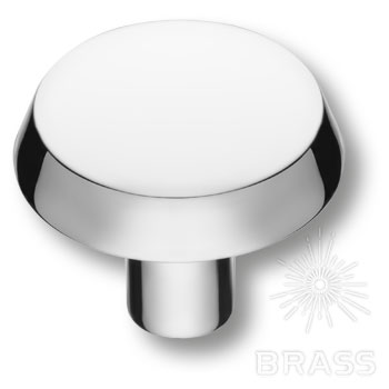 Brass Ручка кнопка 90-Chrome глянцевый хром фото 1