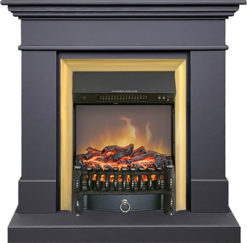 Каминокомплект California SFT (Разборный) - Серый графит с очагом Fobos FX M Brass фото 1