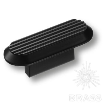 Brass Ручка кнопка 9006 0016 AL6 чёрный 16 мм фото 1