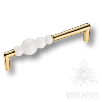 Brass Ручка скоба эксклюзивная коллекция Atomo 15.189.160 AT WH 19 глянцевое золото 160 мм фото 1