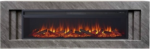 Каминокомплект Line 60 Concrete - Серый бетон с очагом Vision 60 LOG LED фото 2