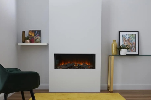 Трехсторонний электрокамин с обогревом BRITISH FIRES New Forest 870 with Signature logs - 870 мм фото 5