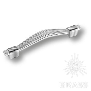 Brass Ручка скоба 7491-400 глянцевый хром 128 мм фото 1