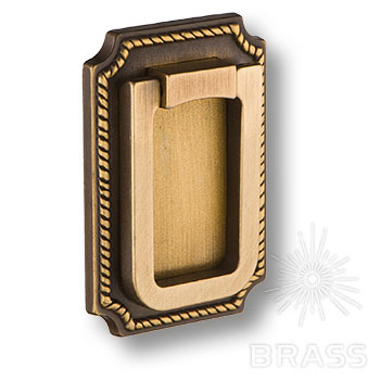 Brass Ручка скоба на подложке 3381.0065.001 античная бронза 64 мм фото 1