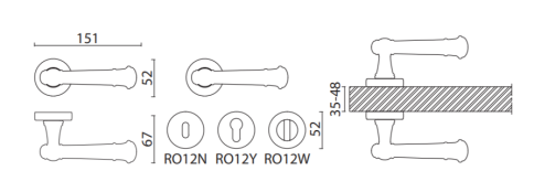 Brass Ручка дверная HA235RO14 AL6 FIGARO черный фото 2