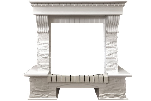 Портал Pierre Luxe Белый / Сланец белый Royal Flame фото 1