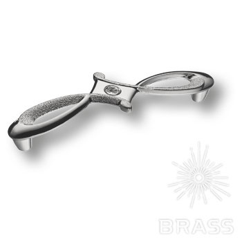 Brass Ручка скоба 15.172.96.07 SWA DIA глянцевый хром с кристаллами Swarovski 96 мм фото 1