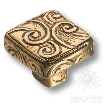 Brass Ручка кнопка эксклюзивная коллекция 900.00.28 античное золото фото 1