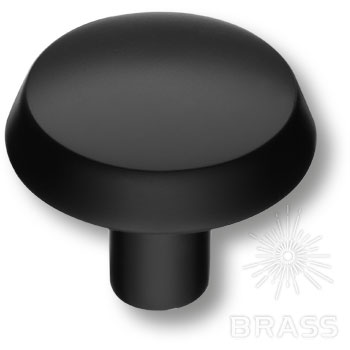 Brass Ручка кнопка 90-Matt Black черный фото 1