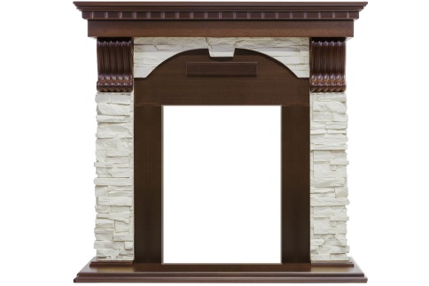 Портал Dublin угловой - Темный дуб / Сланец белый Royal Flame фото 1