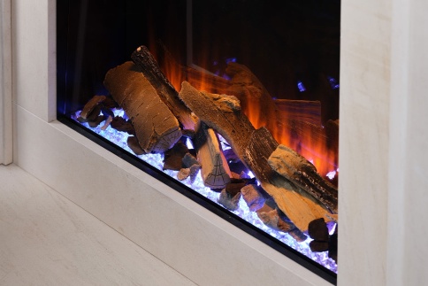 Фронтальный электрокамин с обогревом BRITISH FIRES New Forest 650SQ with Signature logs фото 3