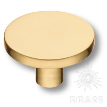 Brass Ручка кнопка 35-Matt Gold сатинированное золото фото 1