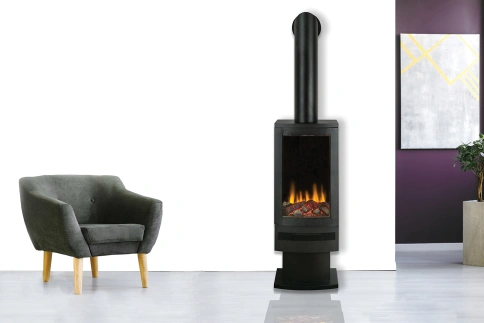 Трехсторонний электрокамин с обогревом BRITISH FIRES Bramshaw Stove фото 3