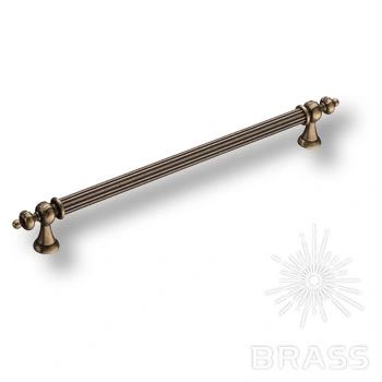 Brass Ручка скоба 1670-40-224-053 старая бронза ребристая 224 мм фото 1