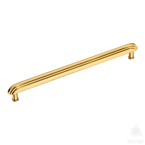 Brass Ручка скоба 25240-003-256 латунь глянцевое золото 256 мм фото 1