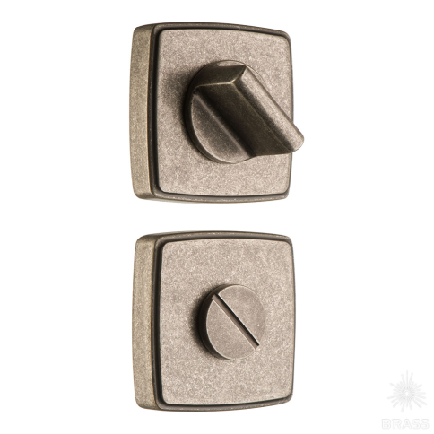 Brass Накладка с поворотной кнопкой RO13W6 OSM ROSET старое серебро фото 1