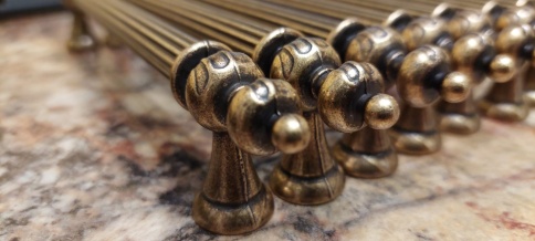 Brass Ручка скоба 1670-40-96-053 старая бронза ребристая 96 мм фото 4