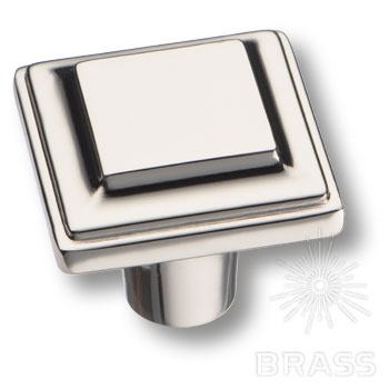 Brass Ручка кнопка 3305 0008 PN глянцевый никель фото 1