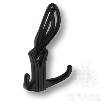Brass Крючок мебельный трёхрожковый 748MP24 чёрный фото 1