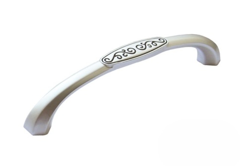 Ручка скоба RZ190Z.128MS77 серебро с чернением 128 мм фото 2