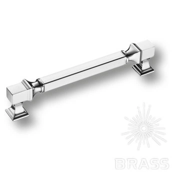 Brass Ручка скоба BU 015.160.07SQ глянцевый хром 160 мм фото 1
