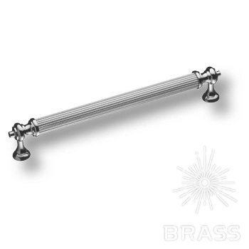 Brass Ручка скоба 2512-005-160 латунь глянцевый хром 160 мм фото 1