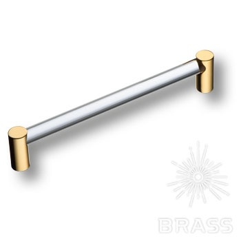 Brass Ручка рейлинг эксклюзивная коллекция BU 016.160.19 глянцевое золото 160 мм фото 1