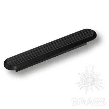 Brass Ручка скоба 9020 0128 AL6 чёрная 128 мм фото 1