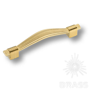 Brass Ручка скоба 7492-100 глянцевое золото 96 мм фото 1