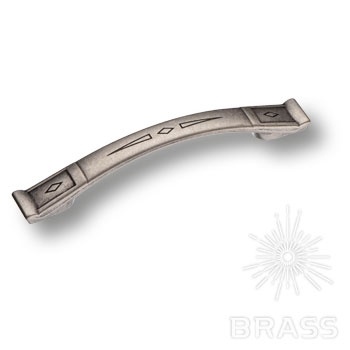Brass Ручка скоба 15.128.128.16 старое серебро 128 мм  фото 1