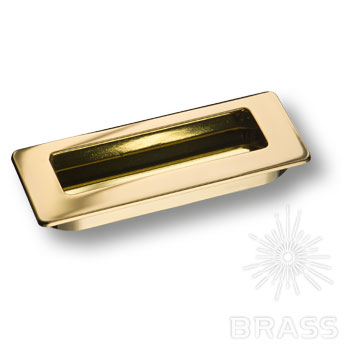 Brass Ручка врезная 3702-100 глянцевое золото фото 1