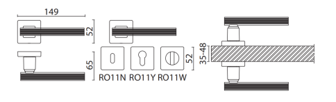 Brass Ручка дверная HA220LRO11 CR TRONE-L глянцевый хром фото 2